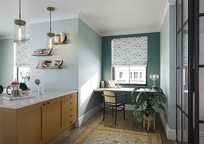 Palm Beach Faux Silk, Tropicana - Motorised Roman Blind - Image 6